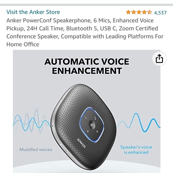 Anker Power Conference Bluetooth Speakerphone - Picture 9 of 12